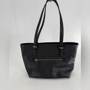 Coach Black Polished Pebble Leather Taylor Tote (model CC395)